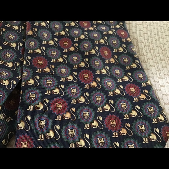 MARKS & SPENCER LONDON St. Michael Navy Silk Tie - Picture 5 of 7